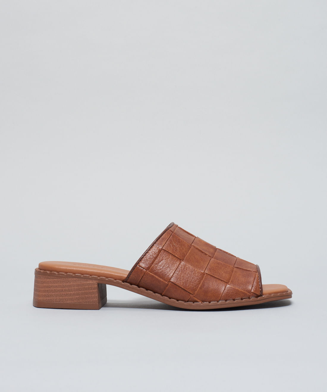 Salto Medio Mule Tresse Soft - Chocolate - Imagem 6