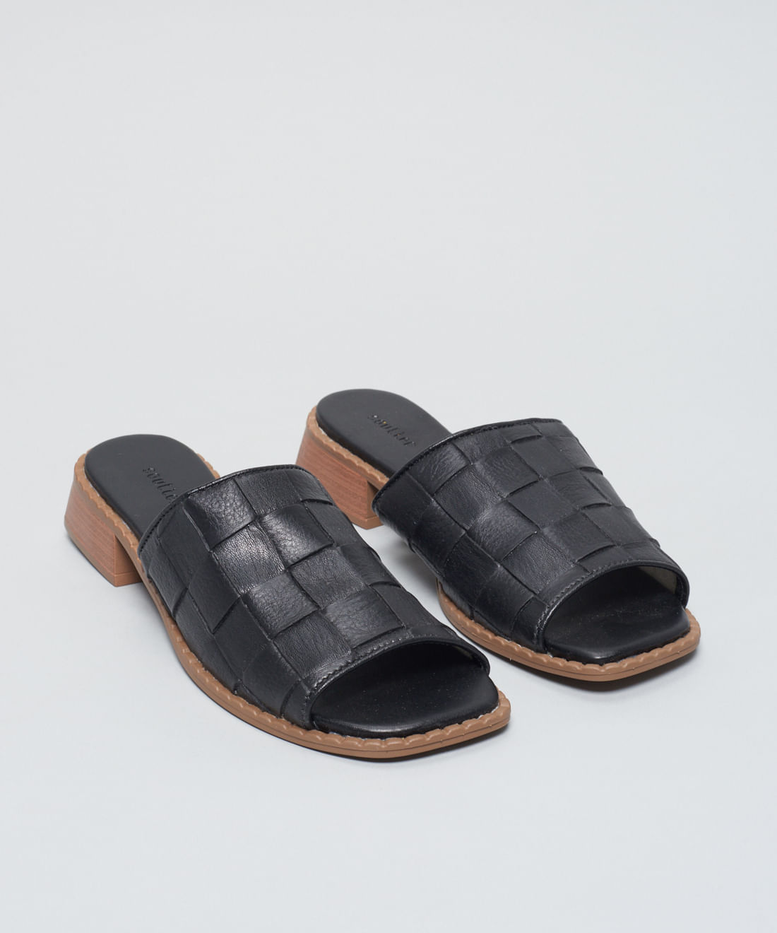 Salto Medio Mule Tresse Soft - Preto - Imagem 12