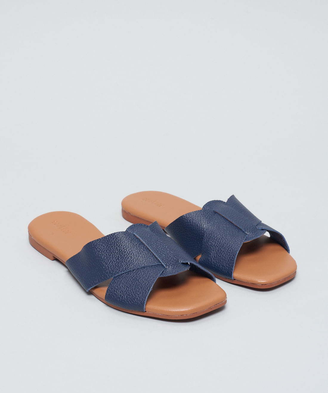 Rasteira Basica Couro Gabi - Navy - Imagem 22