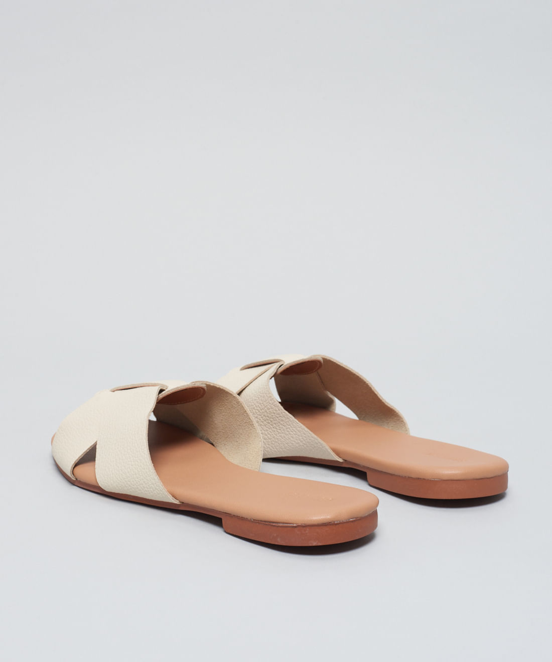 Rasteira Basica Couro Gabi - Offwhite - Imagem 3