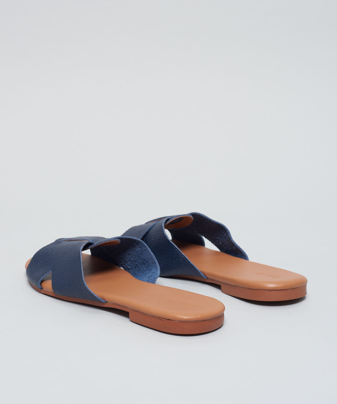 Rasteira Basica Couro Gabi - Navy - Imagem 8