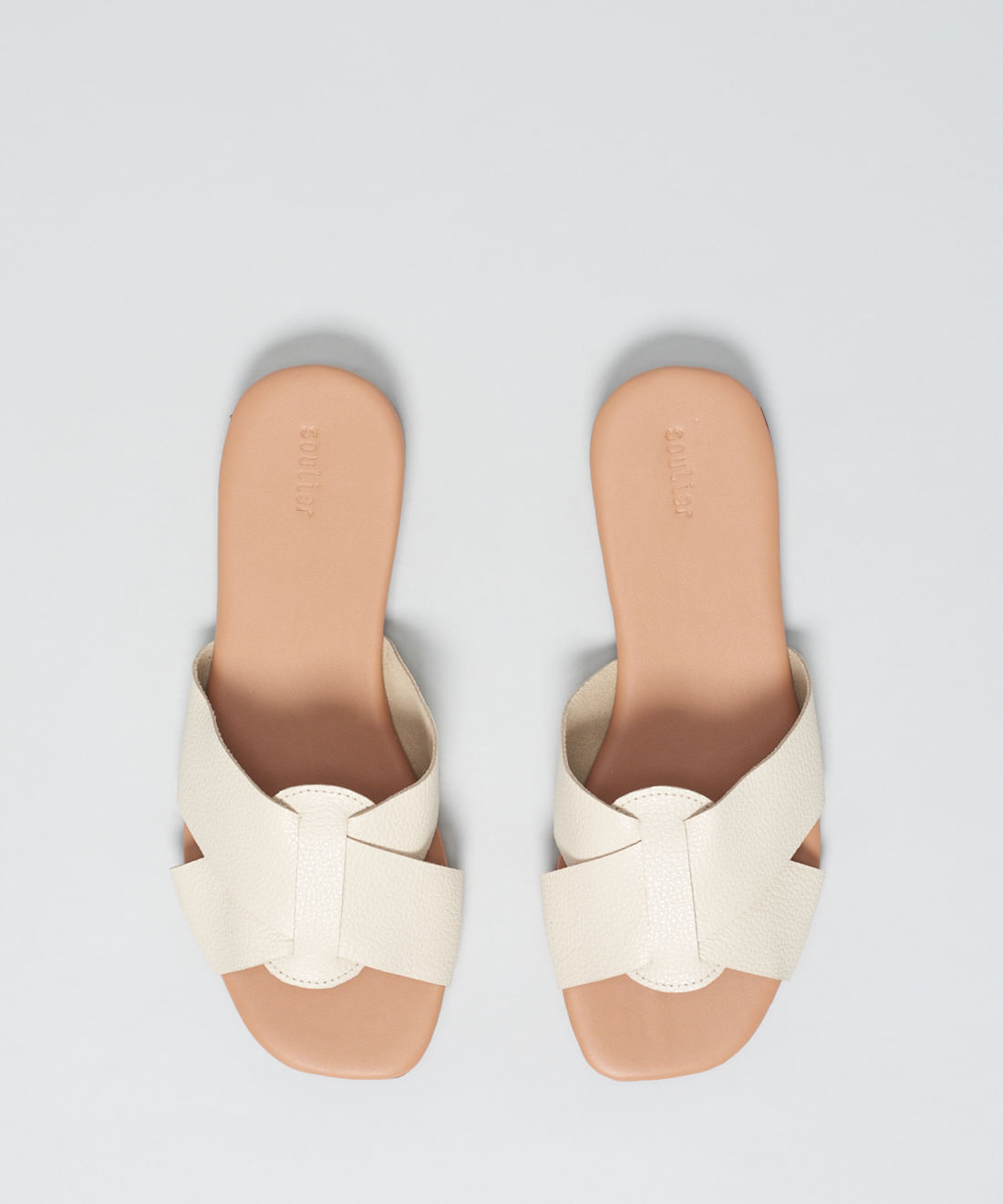 Rasteira Basica Couro Gabi - Offwhite - Imagem 4