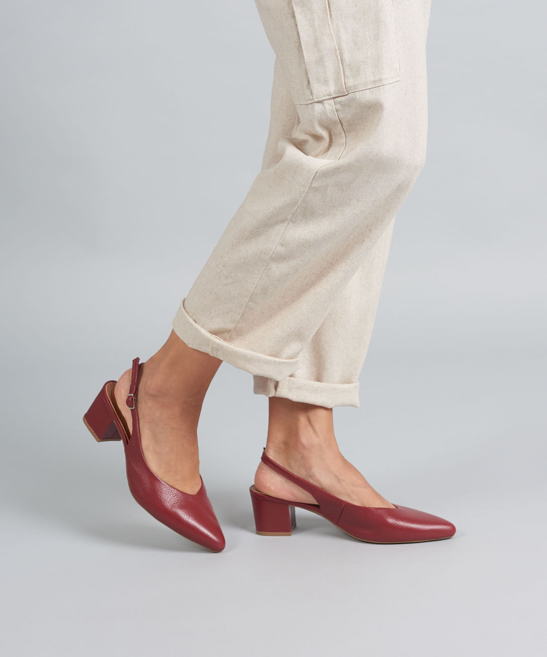 Scarpin Mule Bico Fino - Merlot - Imagem 20
