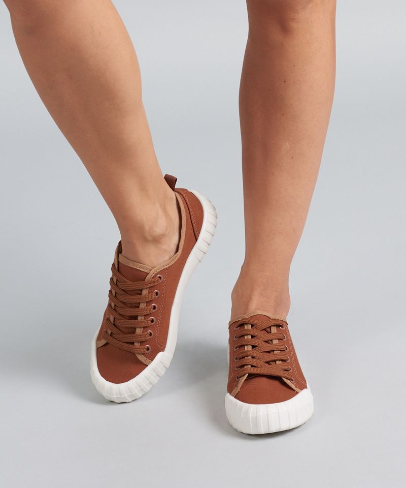 Tenis Lona Traseiro - Caramelo 35 - caramelo
