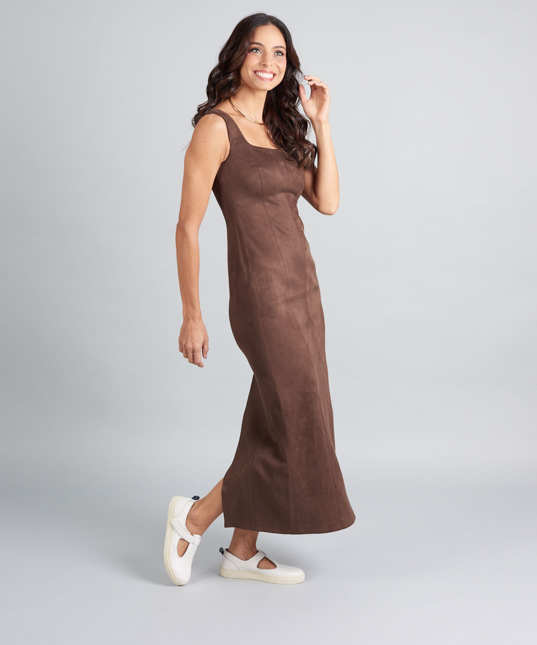 Tenis Couro Vazado Velcro - Branco - Imagem 5