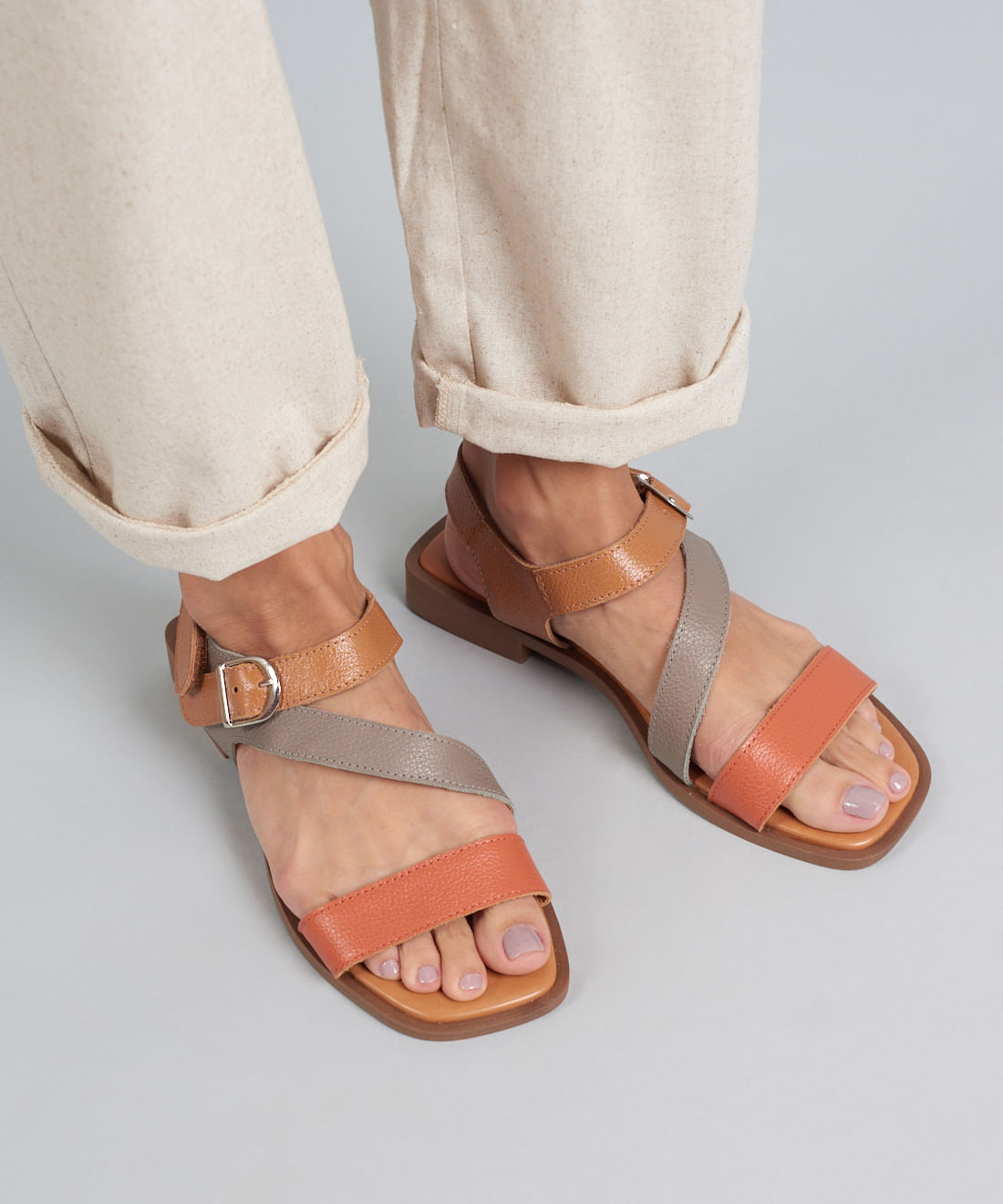 Rasteira Couro Tiras Renata - Colors - Imagem 15