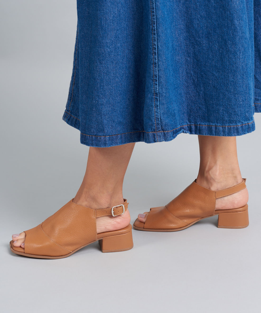 Sandalia Media Fechada Bel - Caramelo - Imagem 30