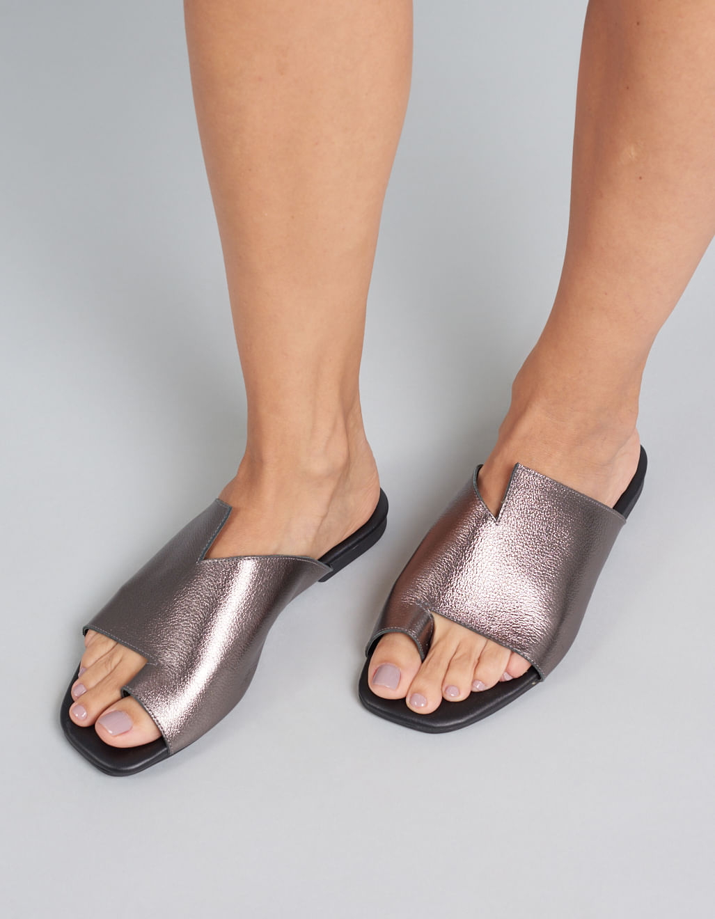 Rasteira Basica Couro Renata - Onix - Imagem 10