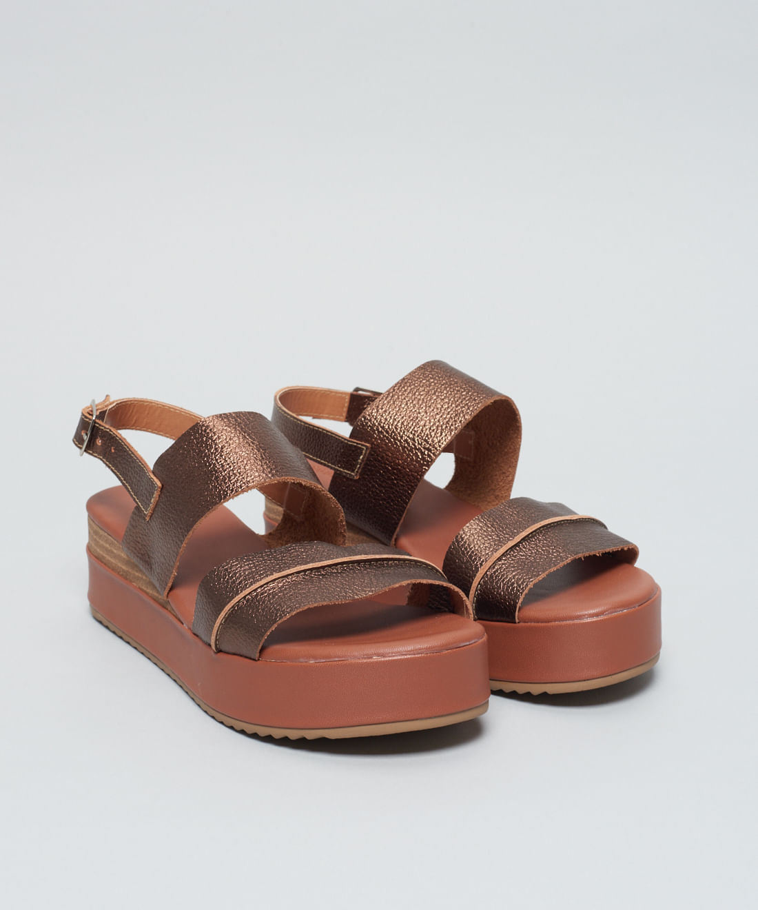 Plataforma Couro Belle - Bronze - Imagem 32