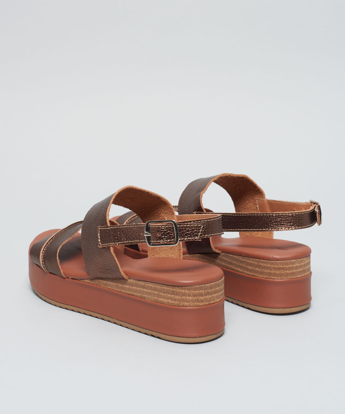 Plataforma Couro Belle - Bronze - Imagem 28