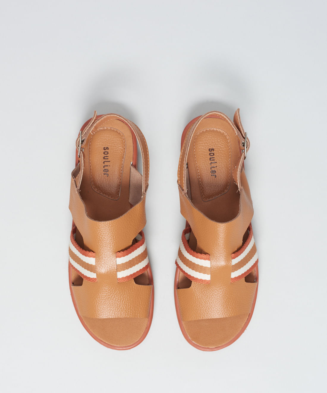 Rasteira Tratorada Cadarco Listra - Caramelo - Imagem 29