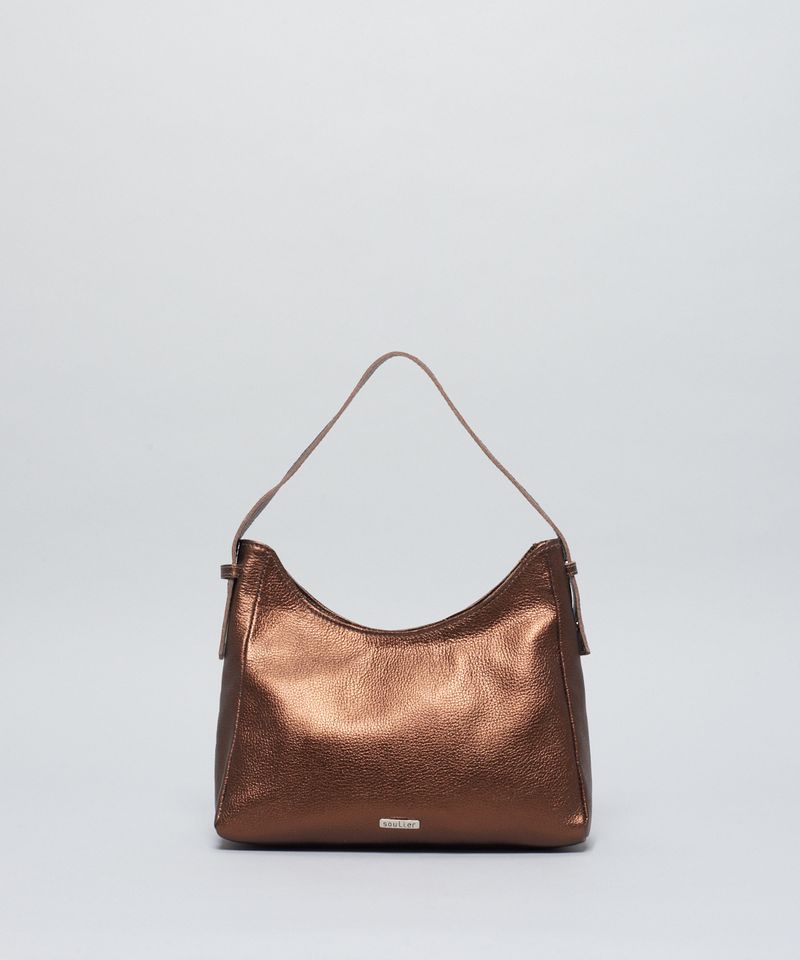 Bolsa m Couro 2 Alcas - Bronze u - bronze