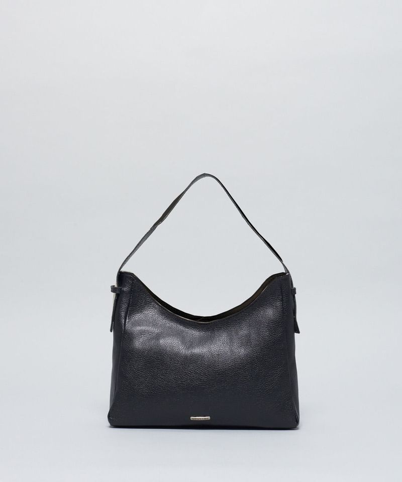 Bolsa m Couro 2 Alcas - Preto u - preto