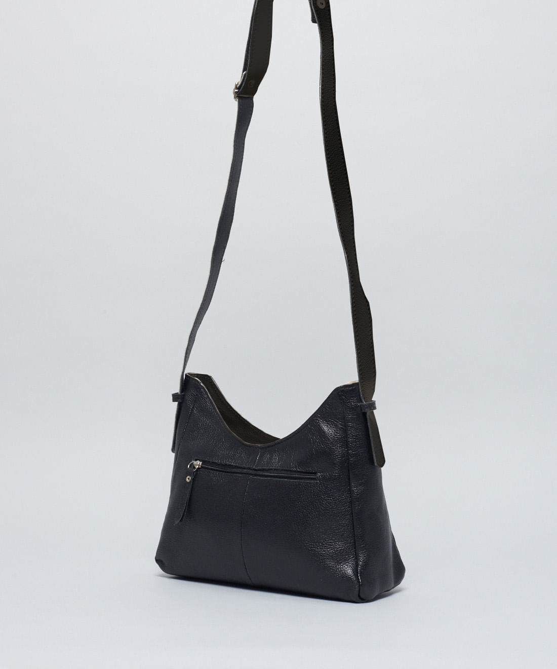 Bolsa m Couro 2 Alcas - Preto - Imagem 4