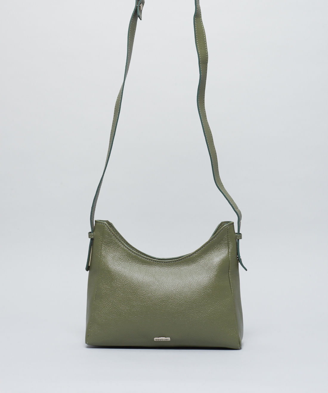 Bolsa m Couro 2 Alcas - Verde Militar - Imagem 2