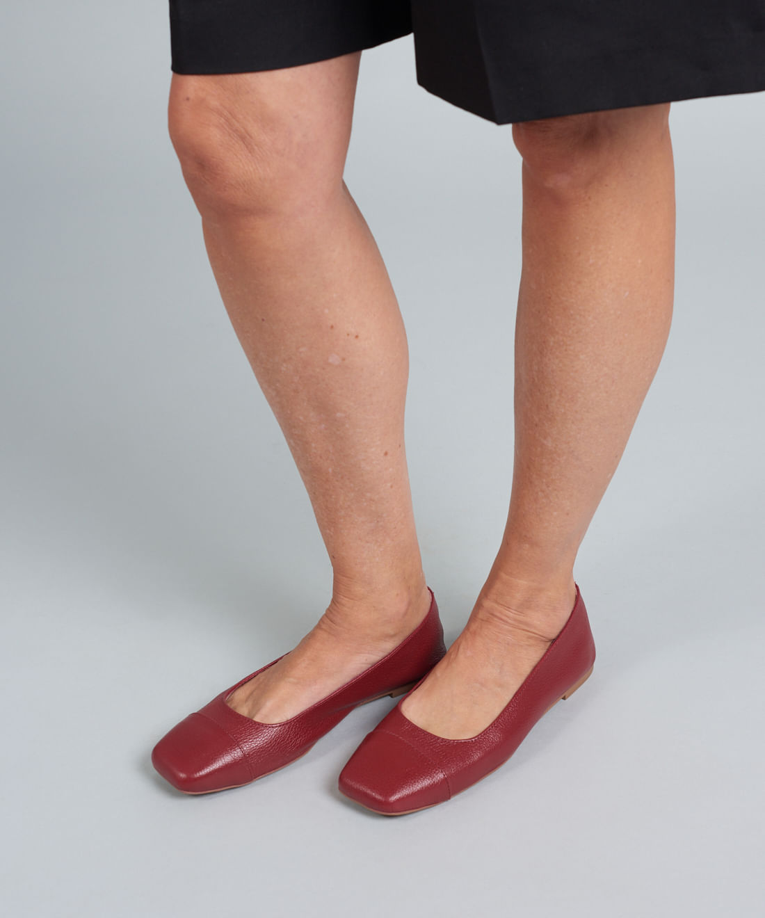 Sapatilha Couro Lia - Merlot - Imagem 5