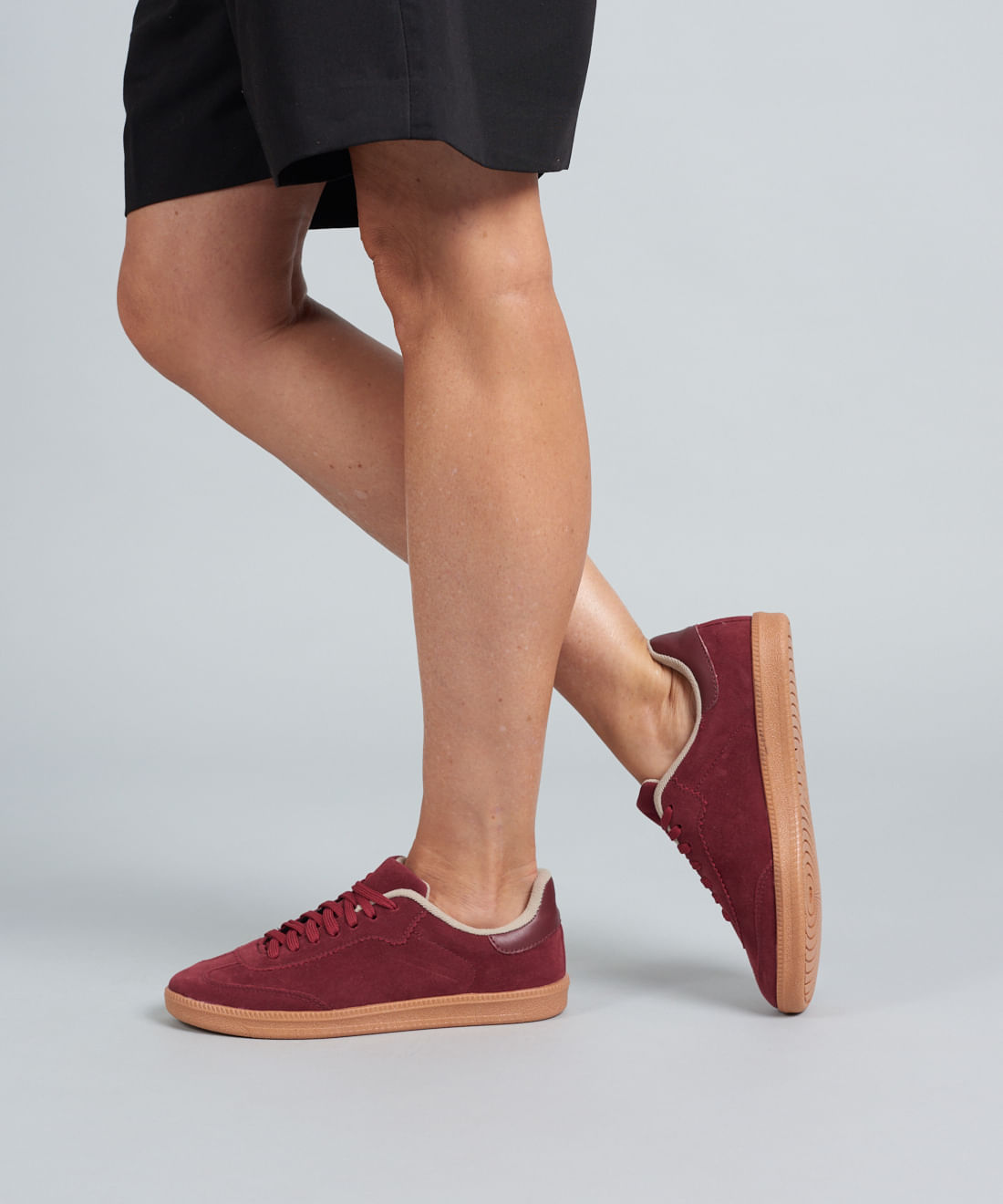 Tenis Camurca Soft Cecilia - Merlot - Imagem 15