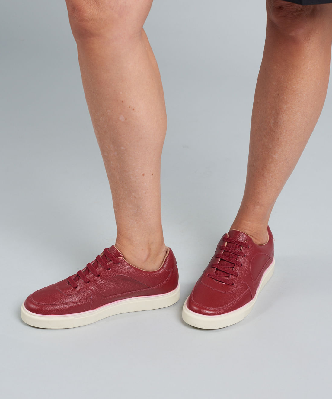 Tenis Couro Pepa Elastico - Merlot - Imagem 35