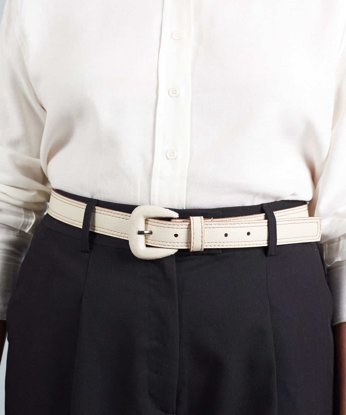 Cinto Pesponto Ivy - Offwhite - Imagem 2