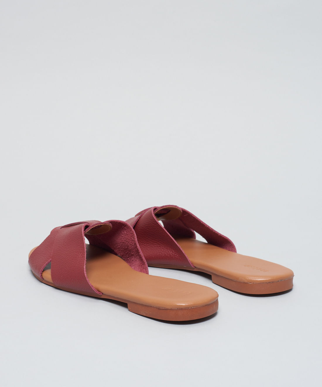 Rasteira Basica Couro Gabi - Merlot - Imagem 28