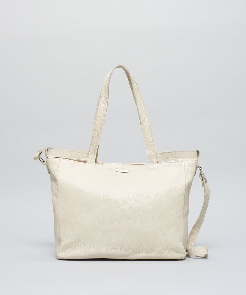 Bolsa g Couro Cecilia - Offwhite u - offwhite