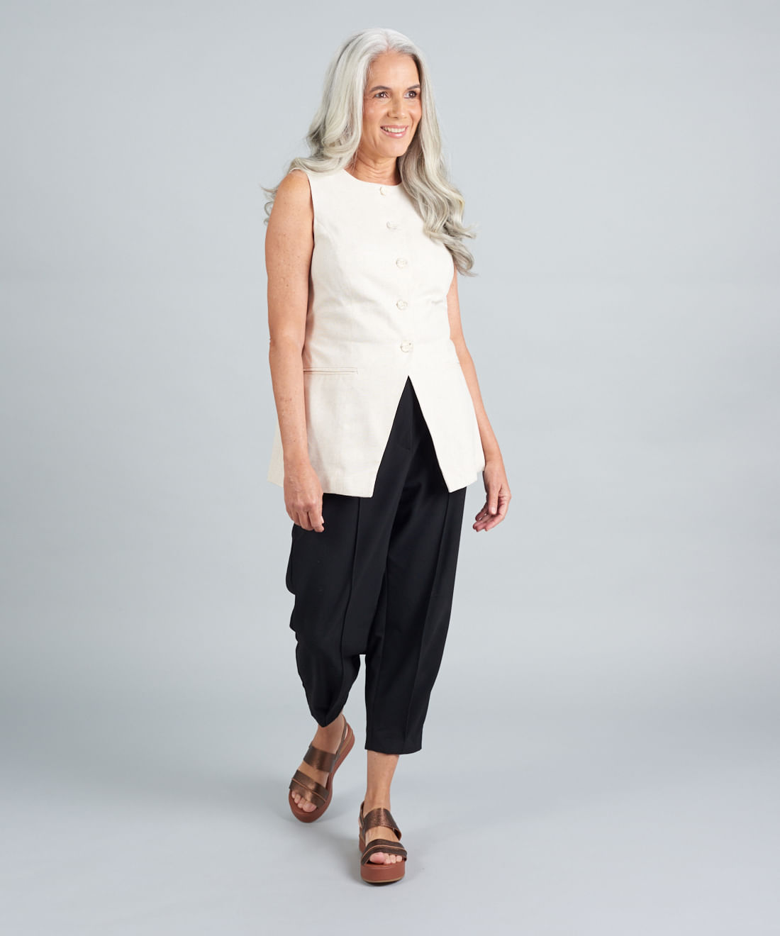 Plataforma Couro Belle - Bronze - Imagem 5