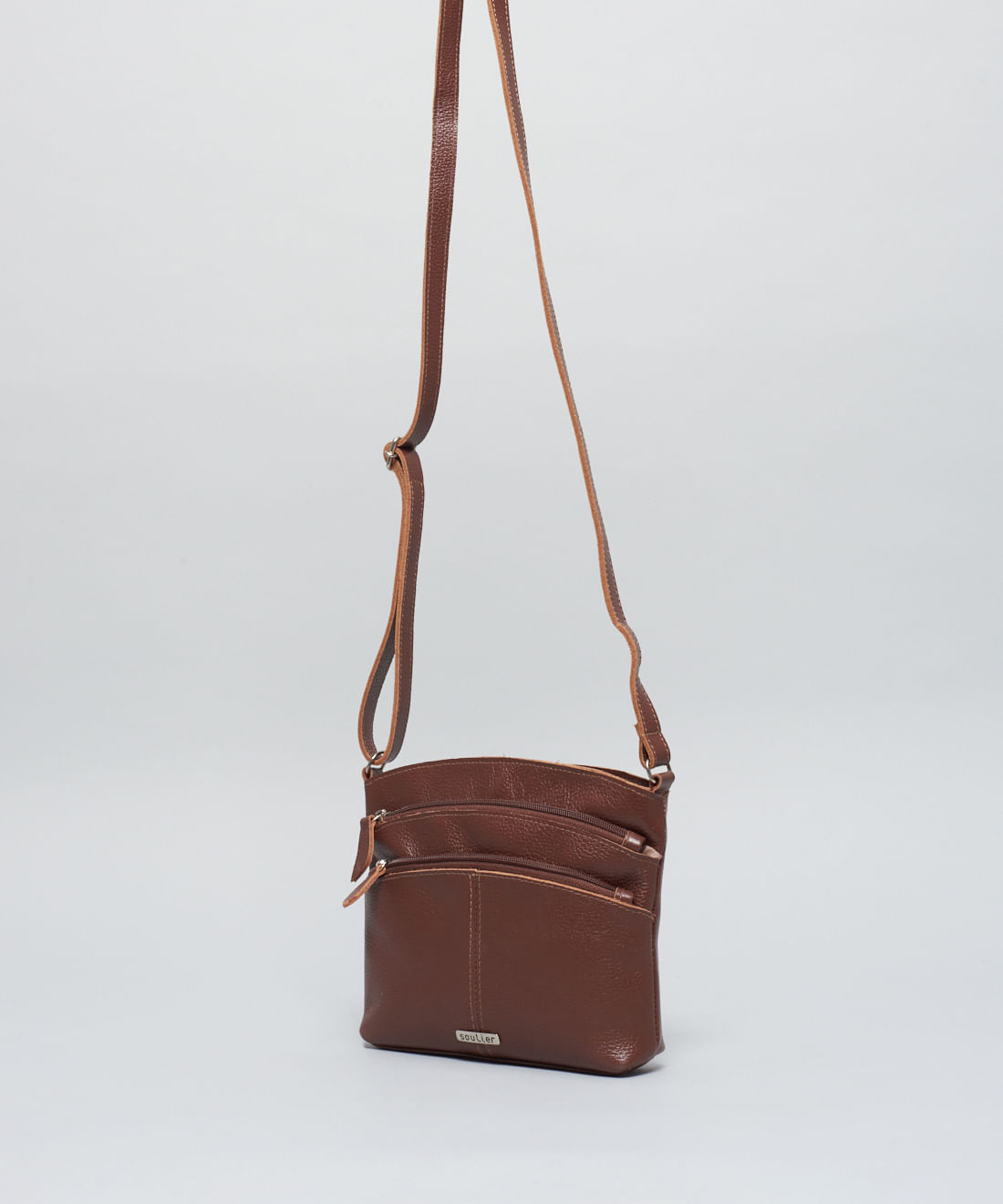 Bolsa p Couro Emilia - Chocolate - Imagem 2