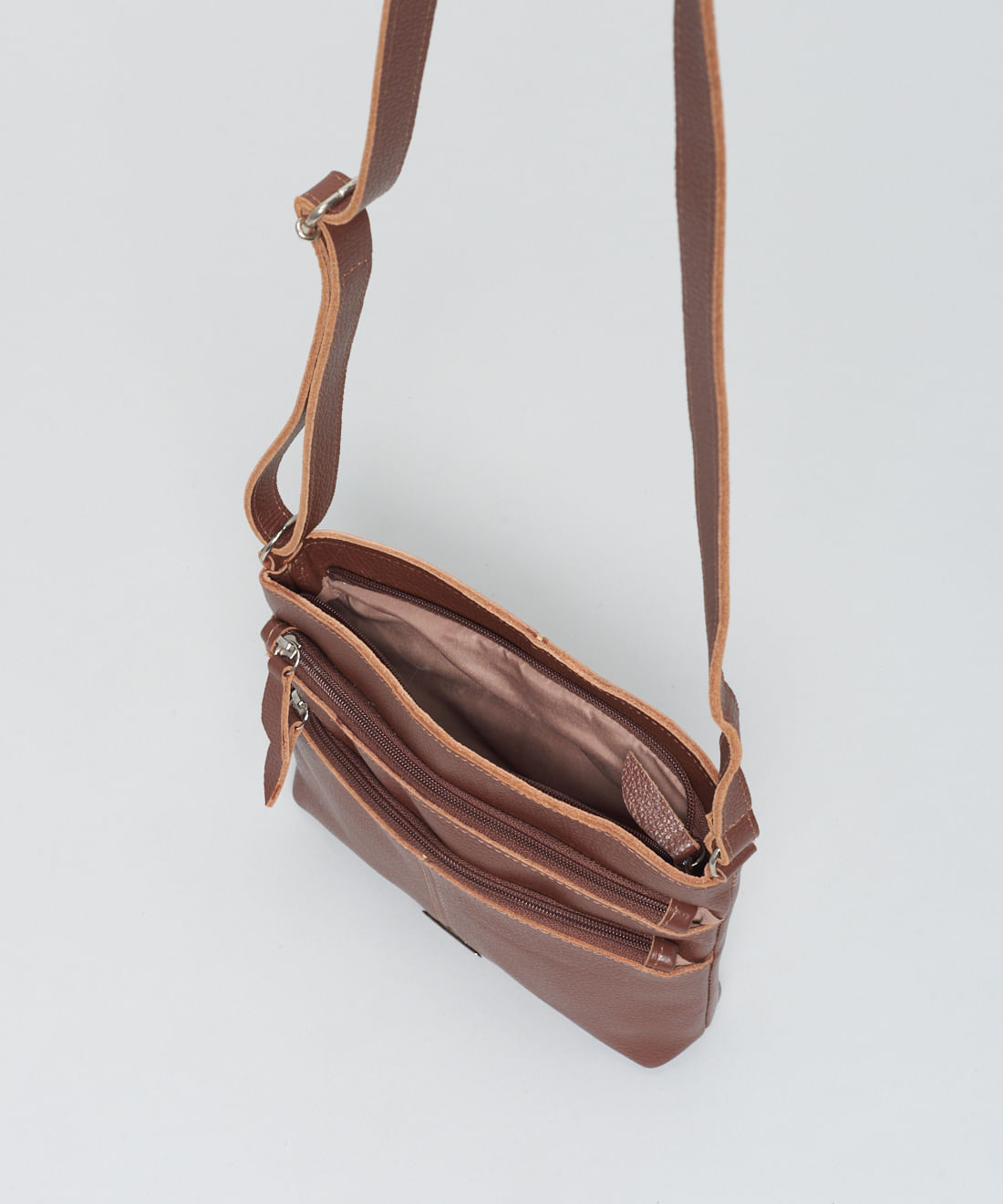 Bolsa p Couro Emilia - Chocolate - Imagem 3