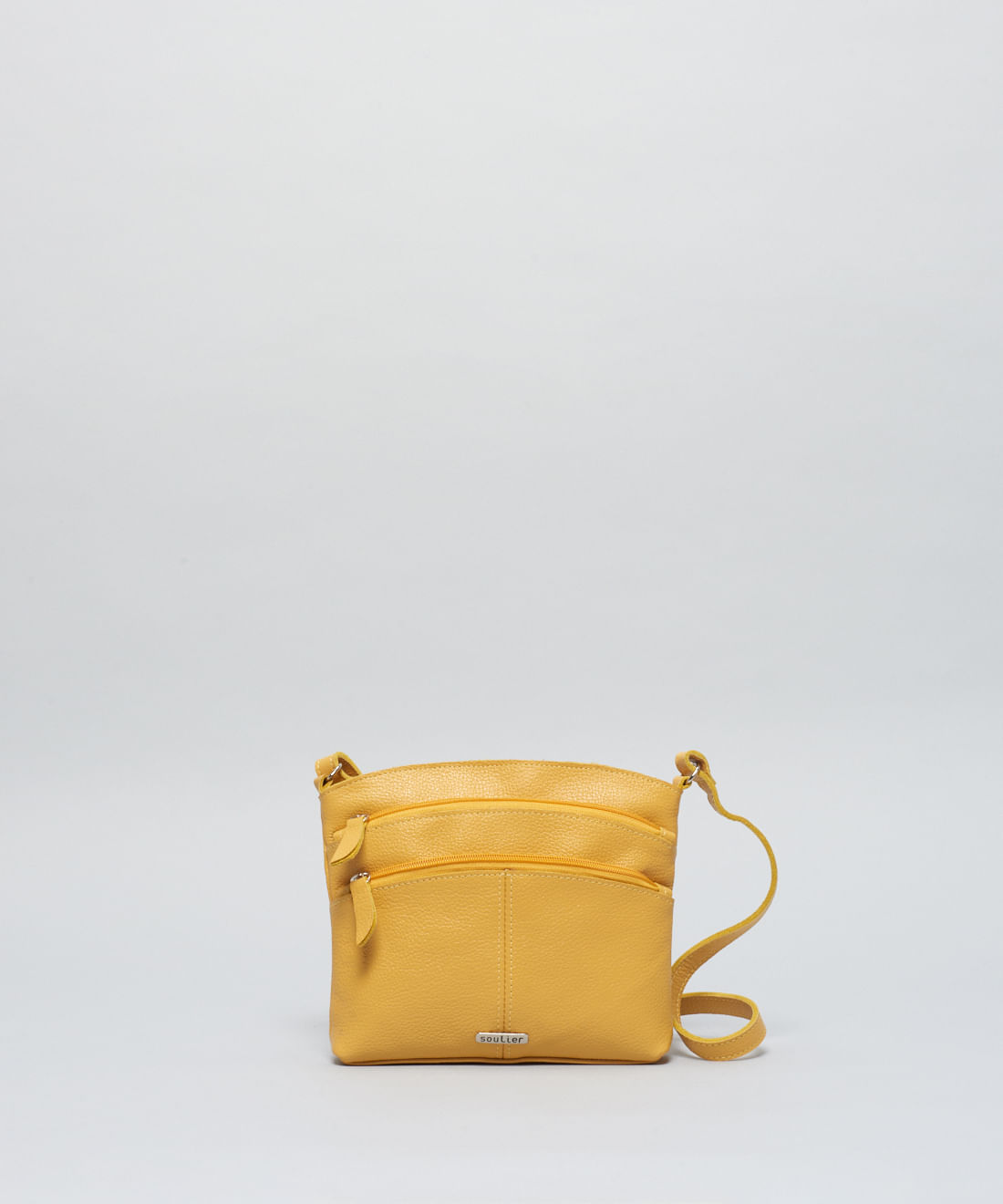 Bolsa p Couro Emilia - Mostarda