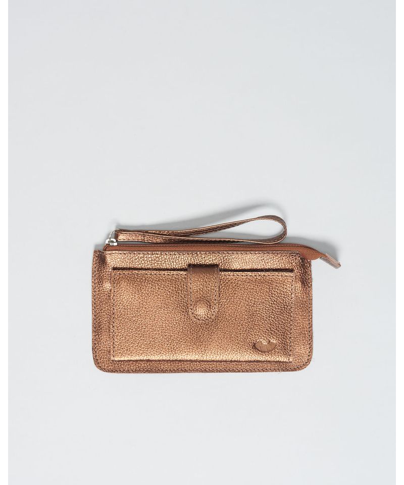 Carteira Croma Couro Neo - Bronze u - bronze