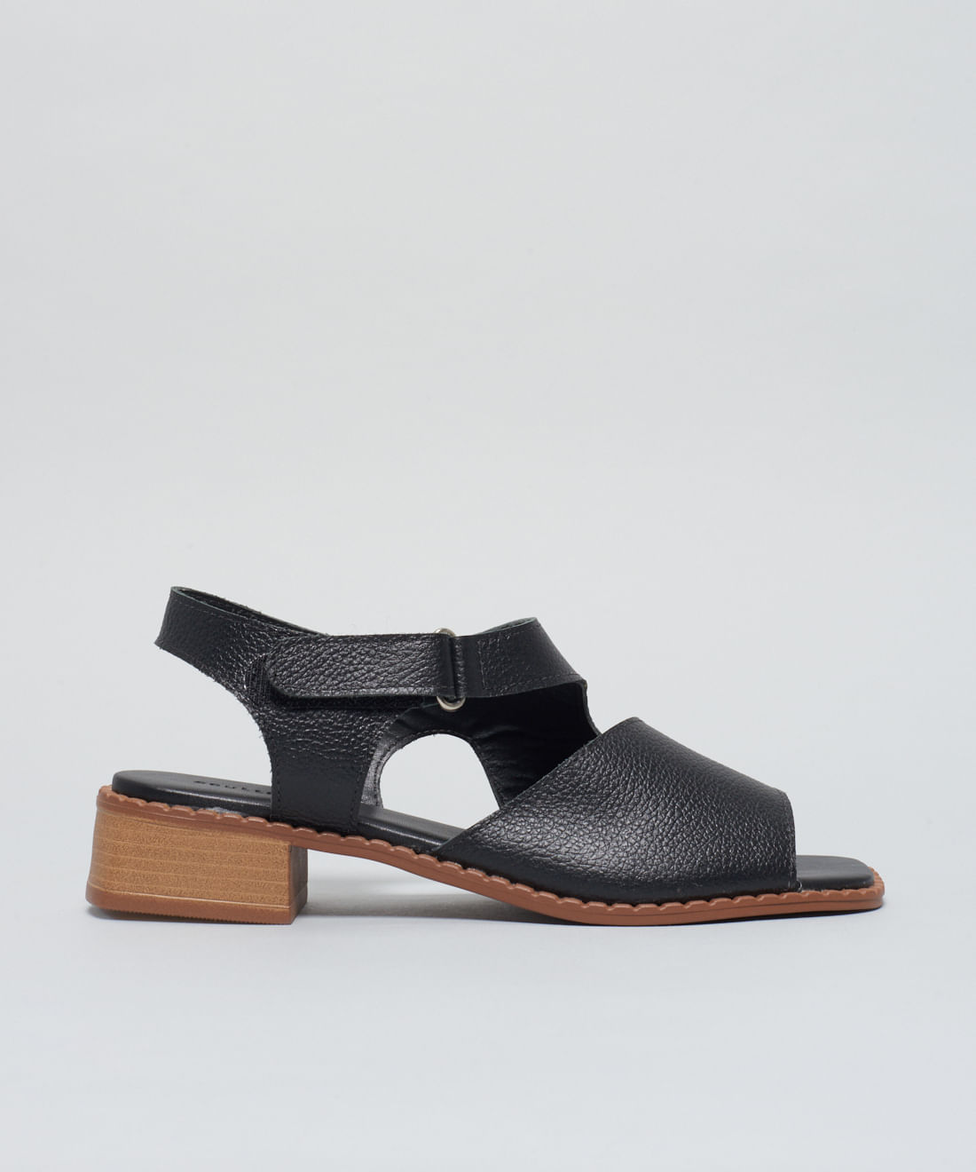 Sandalia Media Couro Lia - Preto - Imagem 6