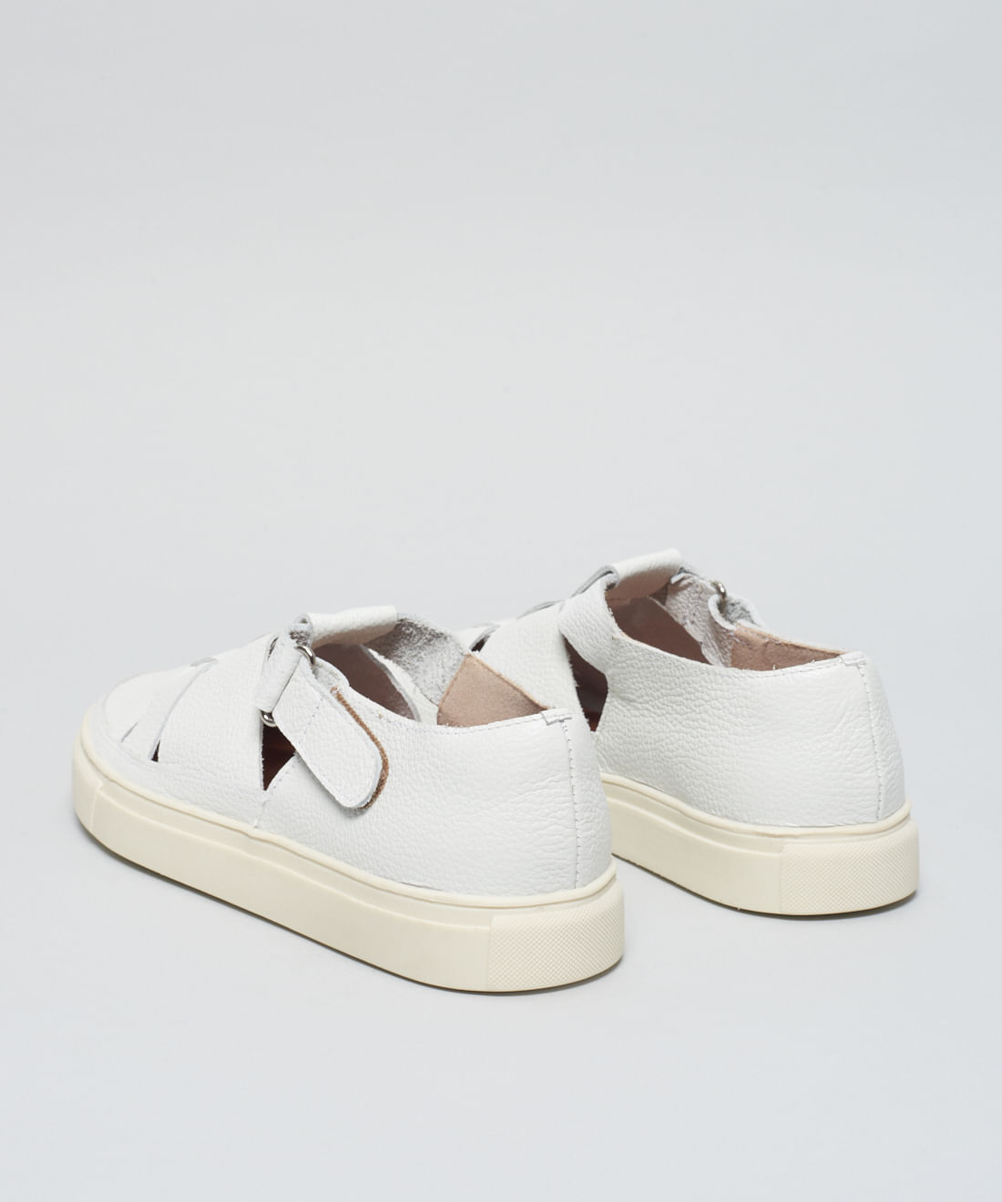 Tenis Couro Vazado Livia - Branco - Imagem 18
