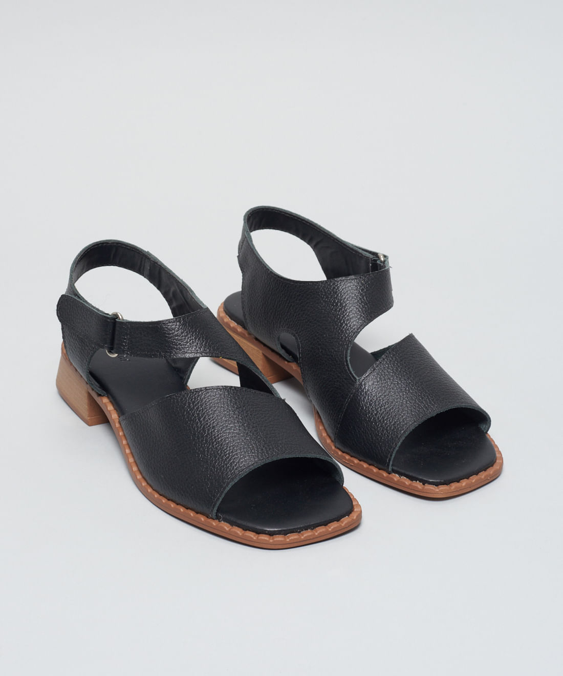 Sandalia Media Couro Lia - Preto - Imagem 7