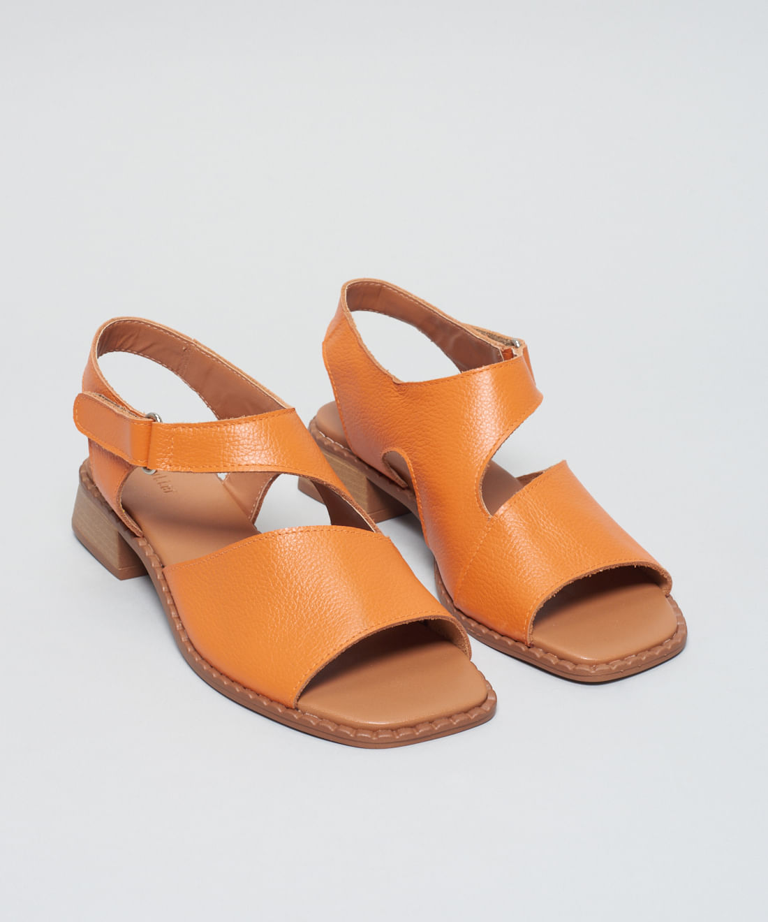 Sandalia Media Couro Lia - Tangerina - Imagem 2