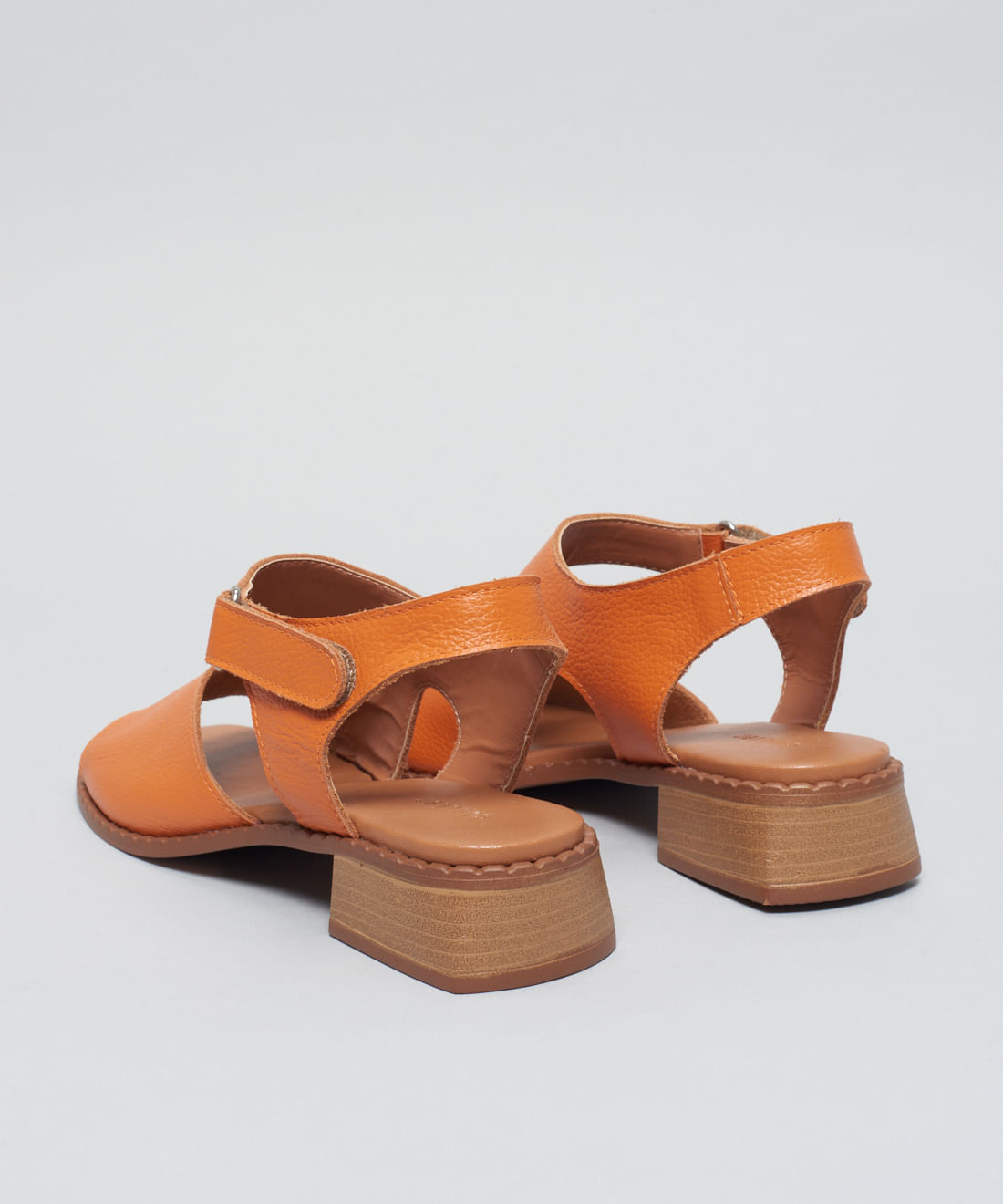 Sandalia Media Couro Lia - Tangerina - Imagem 3