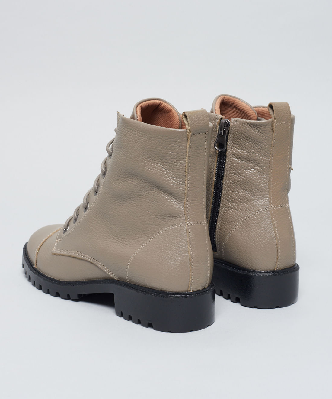 Coturno Couro Debora - Cinza - Imagem 3