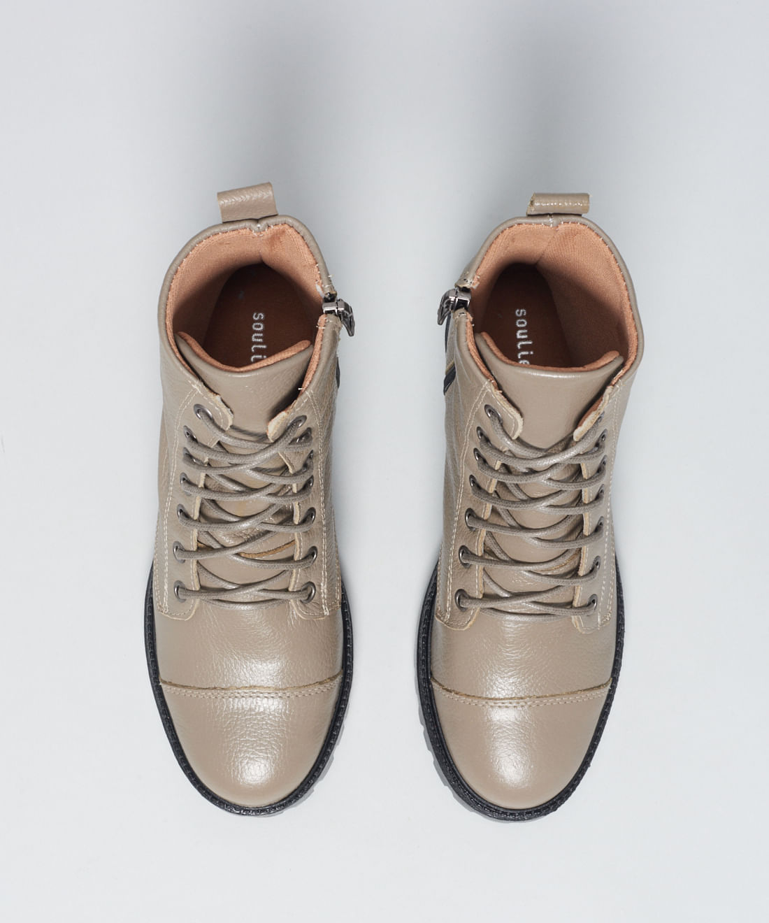 Coturno Couro Debora - Cinza - Imagem 8