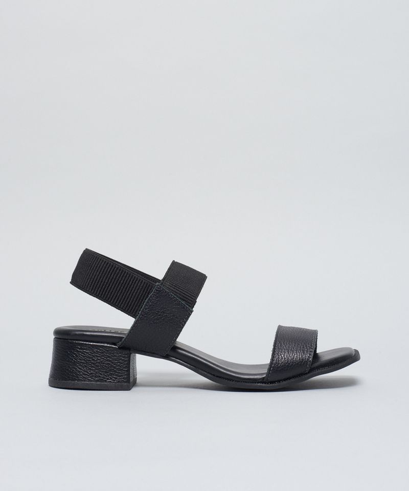 Sandalia Media Couro Amelia - Preto 37 - preto