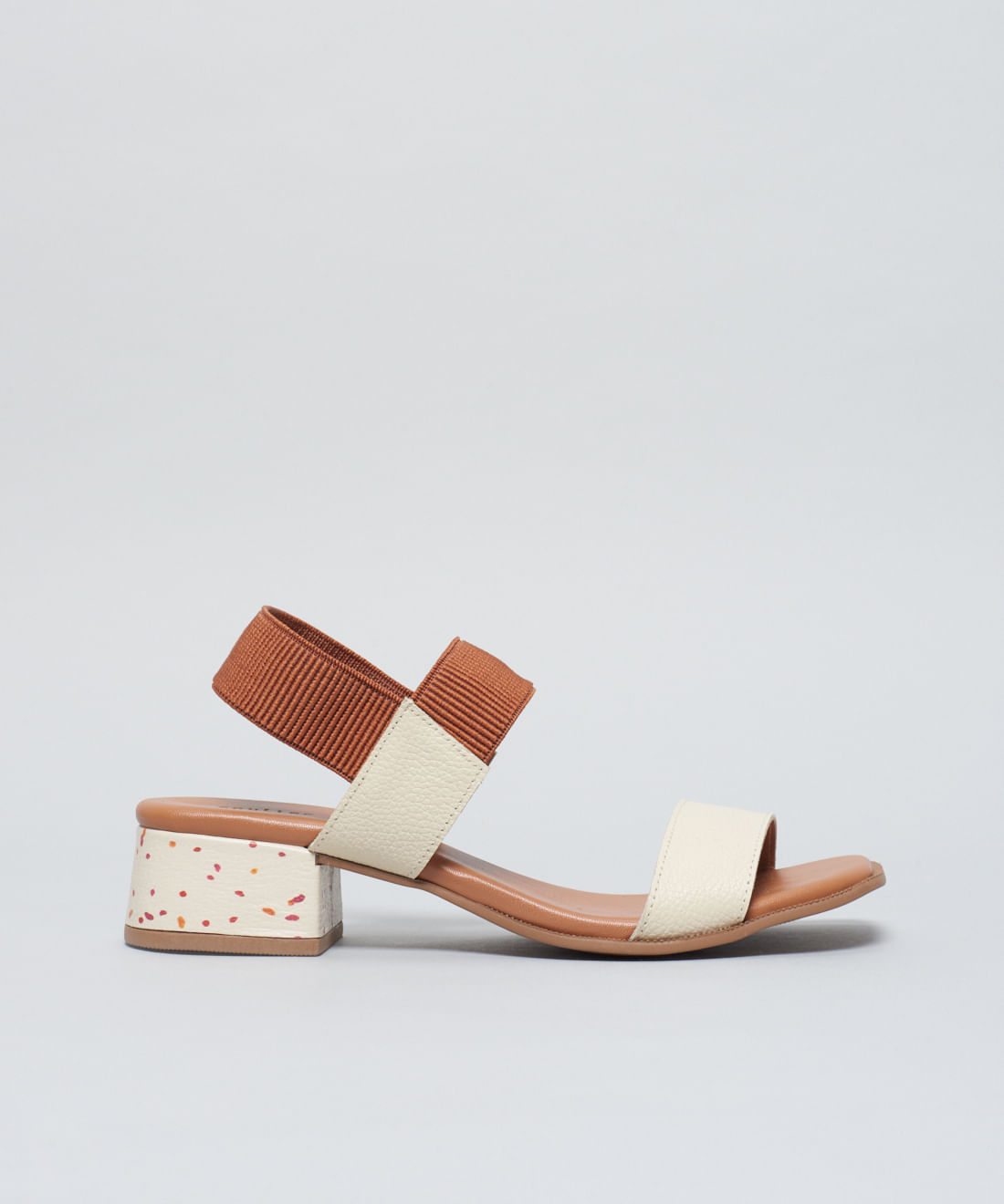 Sandalia Media Couro Amelia - Offwhite - Imagem 21