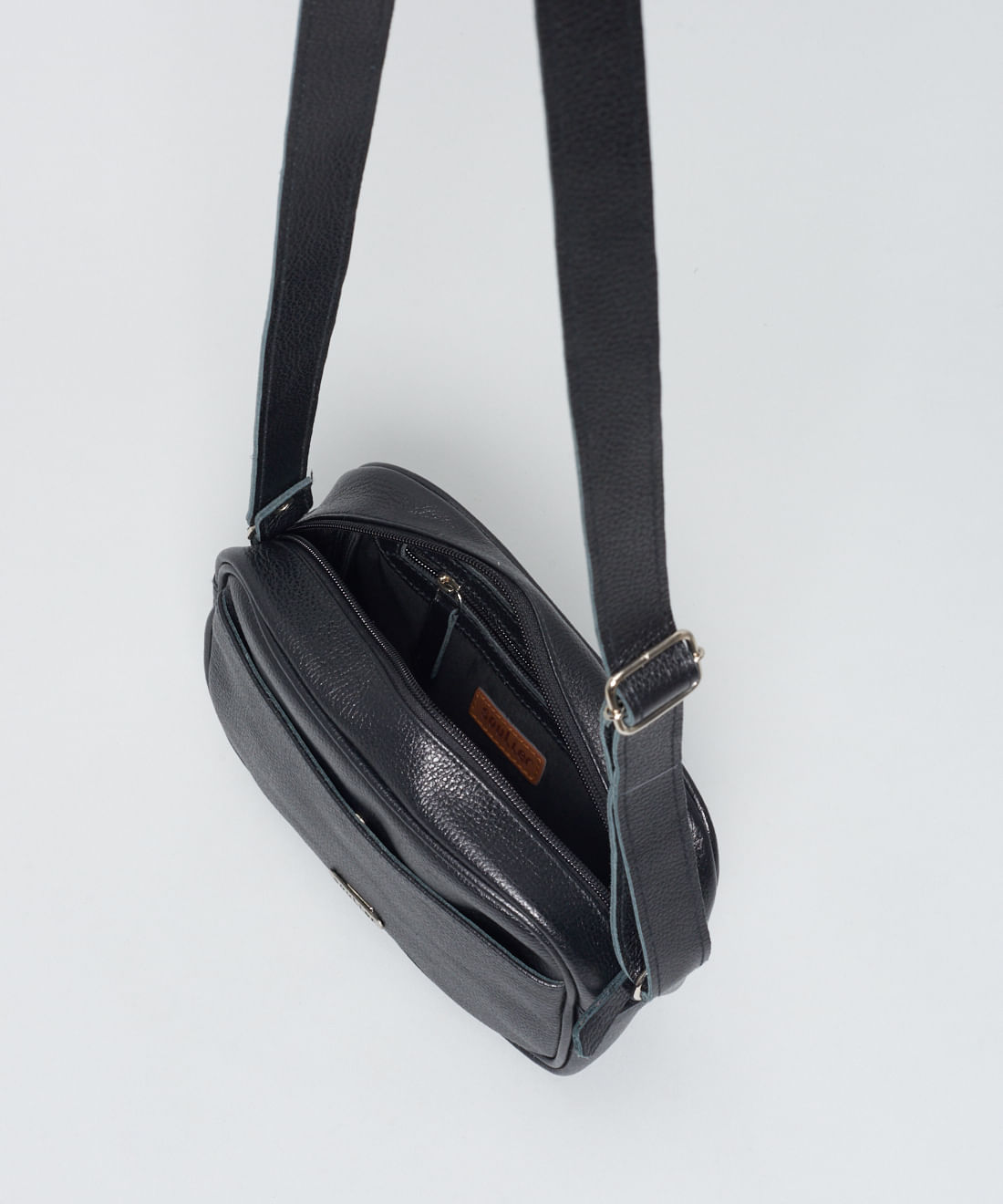 Bolsa p Couro Priscila - Preto - Imagem 3