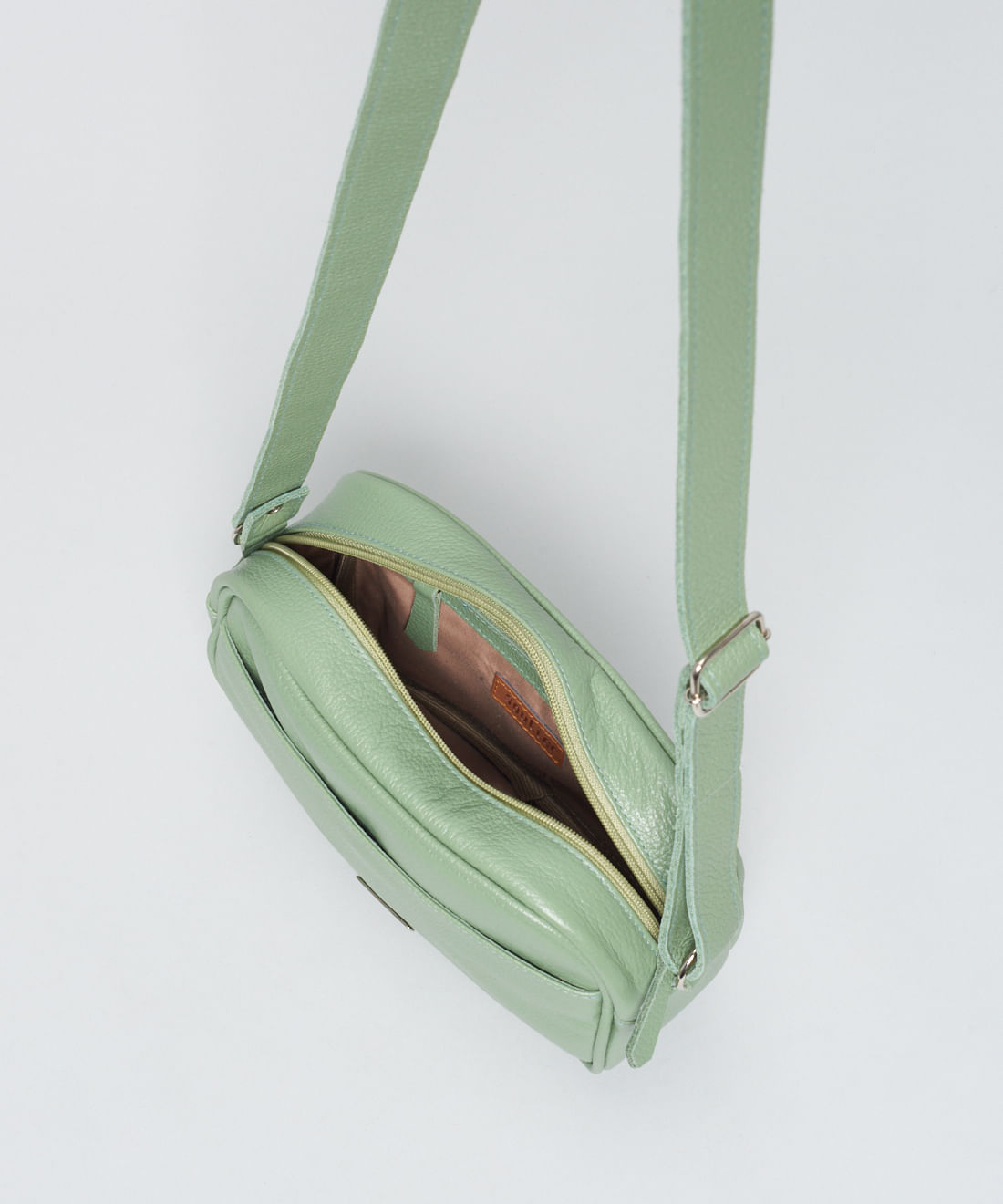 Bolsa p Couro Priscila - Pistache - Imagem 3