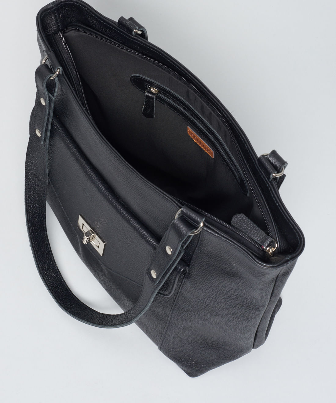 Bolsa g Fecho Metal - Preto - Imagem 4