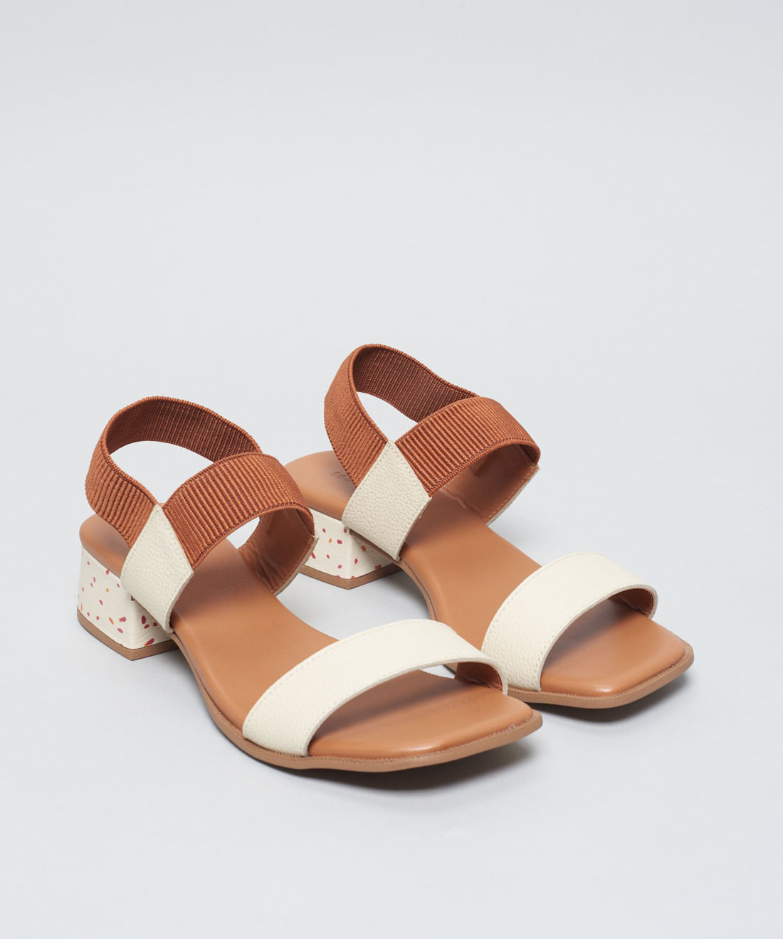 Sandalia Media Couro Amelia - Offwhite - Imagem 17