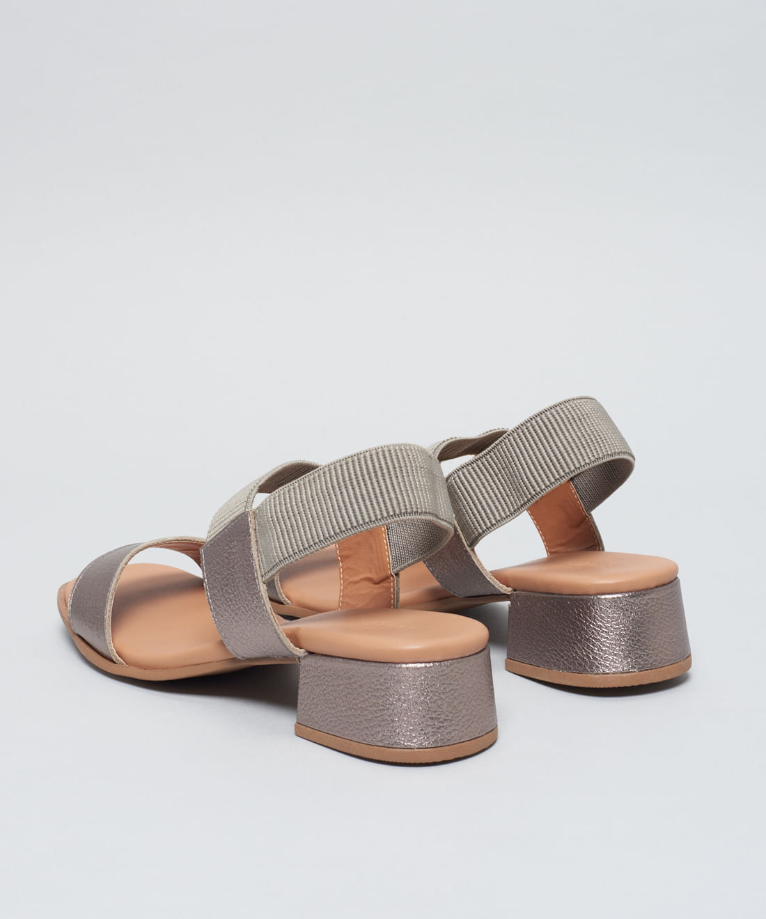 Sandalia Media Couro Amelia - Onix - Imagem 3