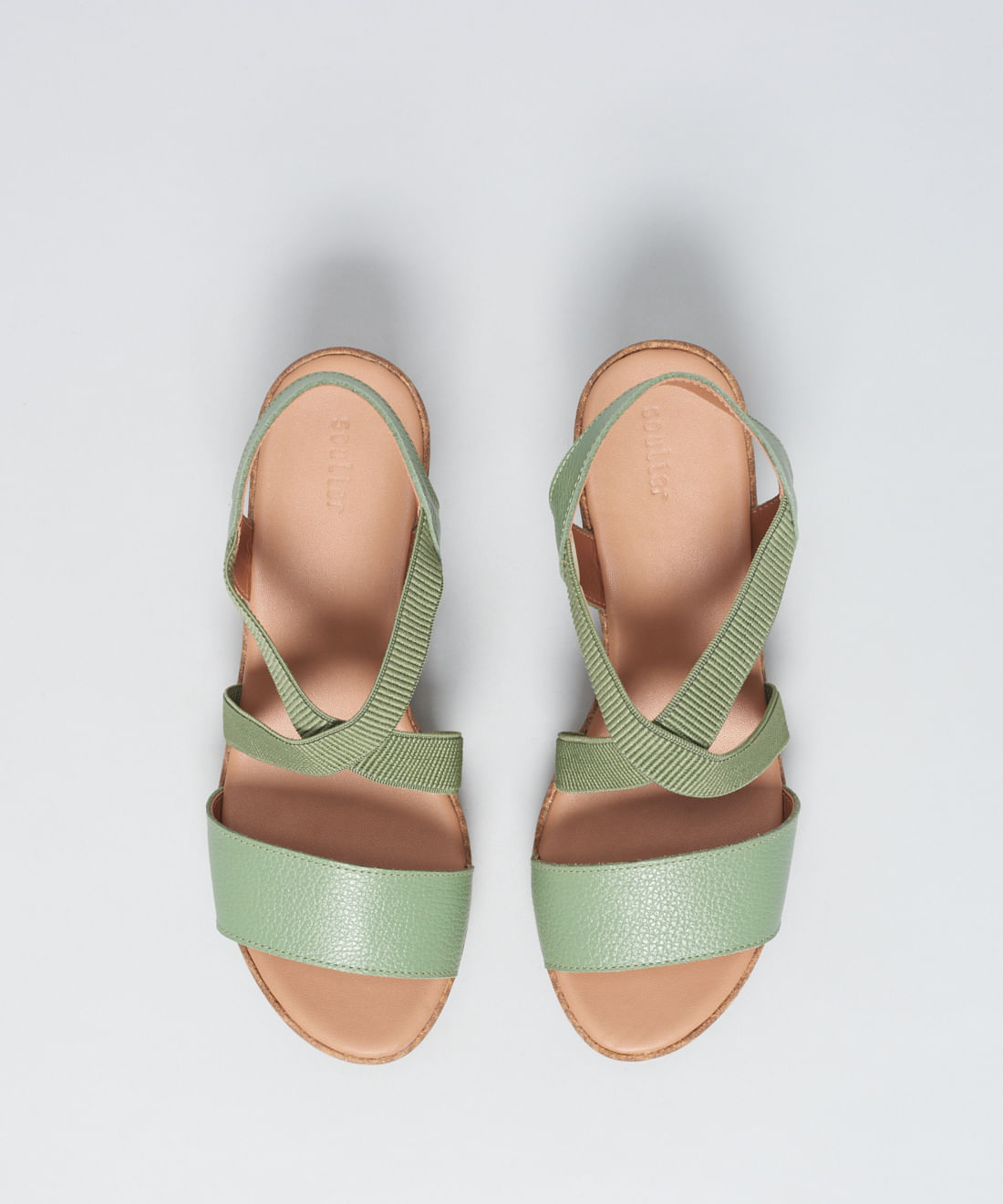 Anabela Couro Elastico Cruzado - Pistache - Imagem 29