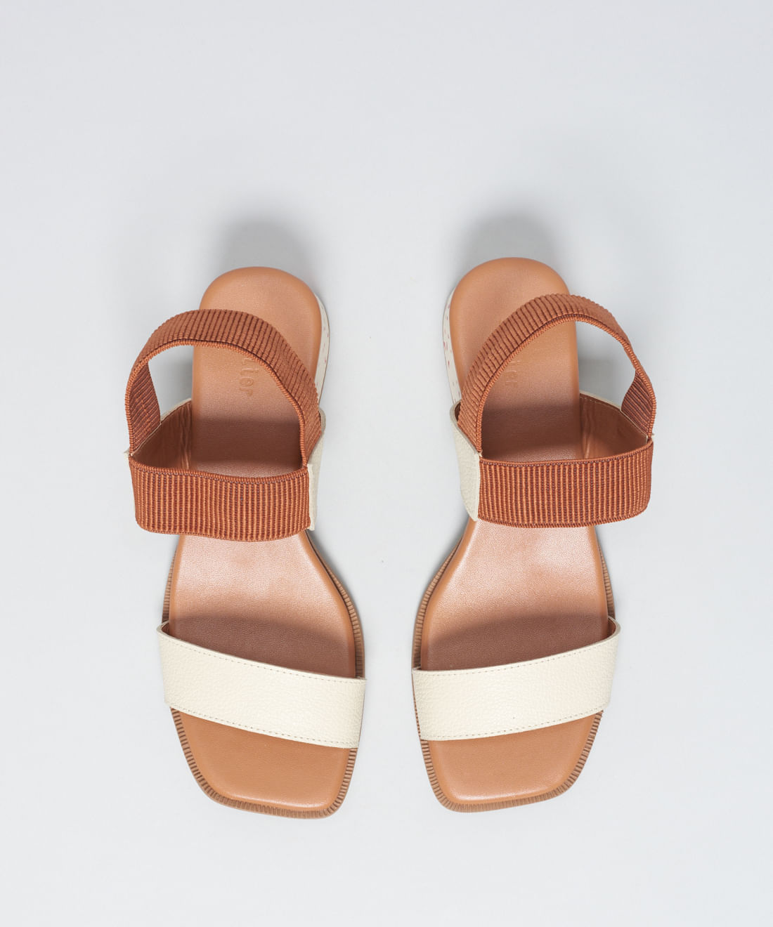 Sandalia Media Couro Amelia - Offwhite - Imagem 19