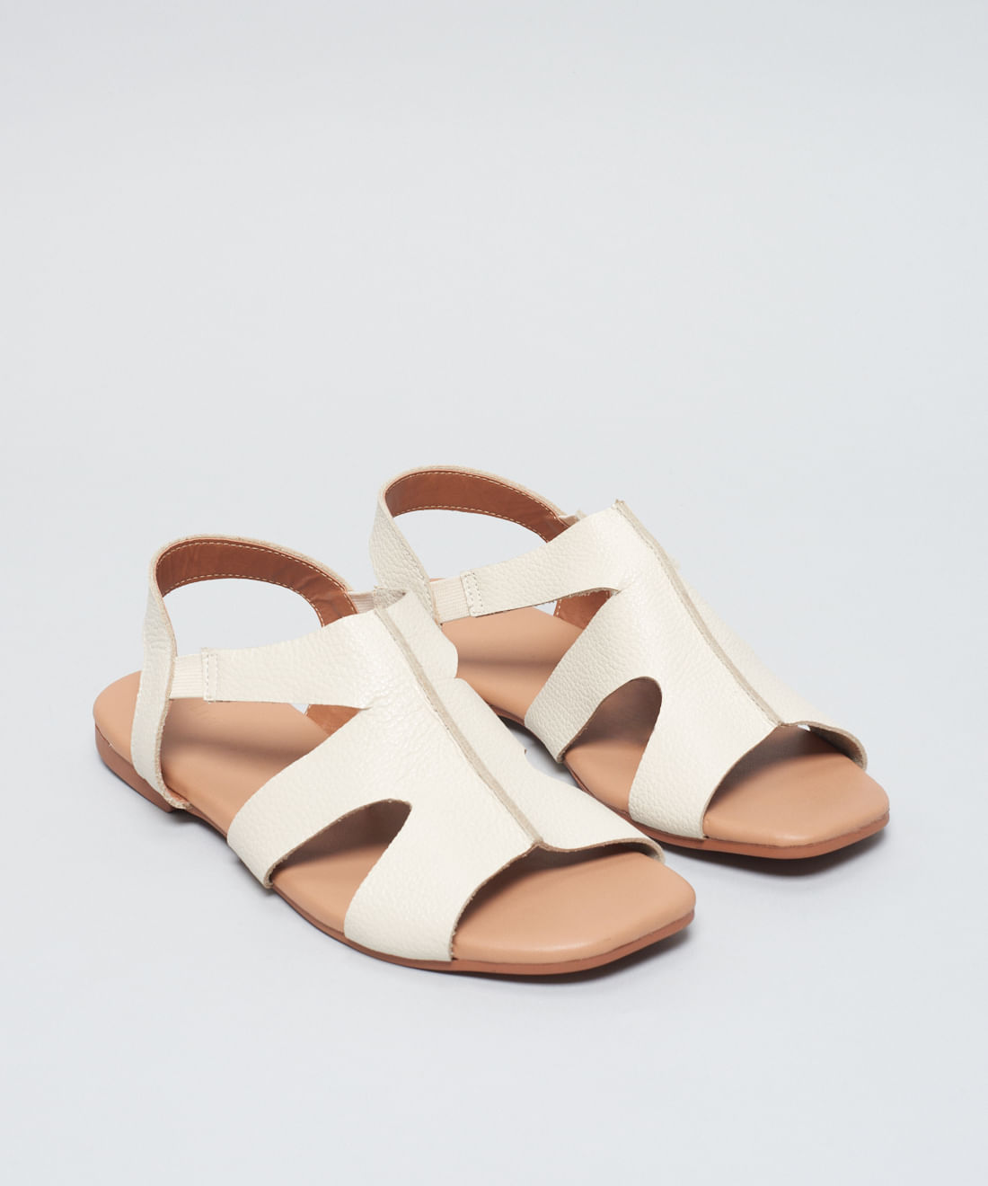 Rasteira Basica Couro Dani - Offwhite - Imagem 12