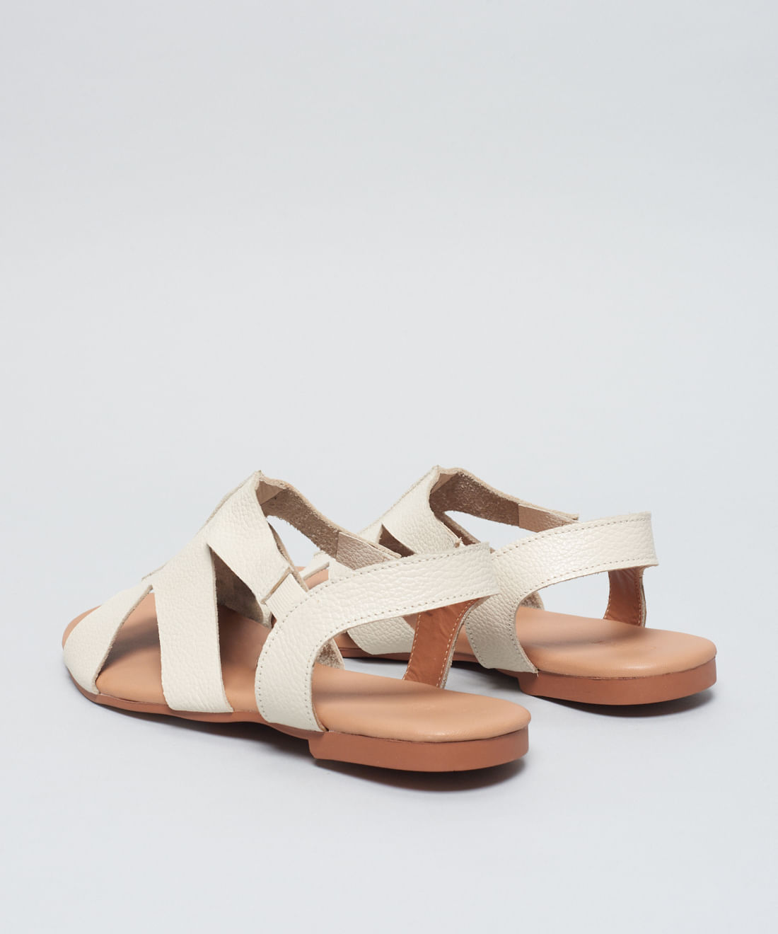 Rasteira Basica Couro Dani - Offwhite - Imagem 23