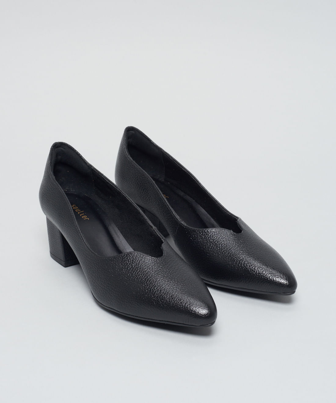 Scarpin Couro Mariana - Preto - Imagem 2