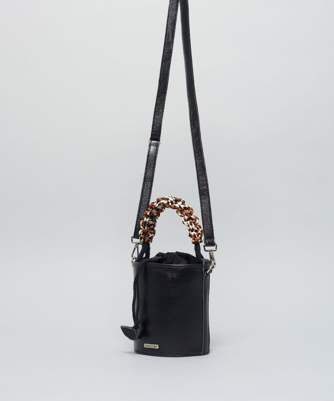 Bolsa p Baldinho Macrame - Preto - Imagem 2